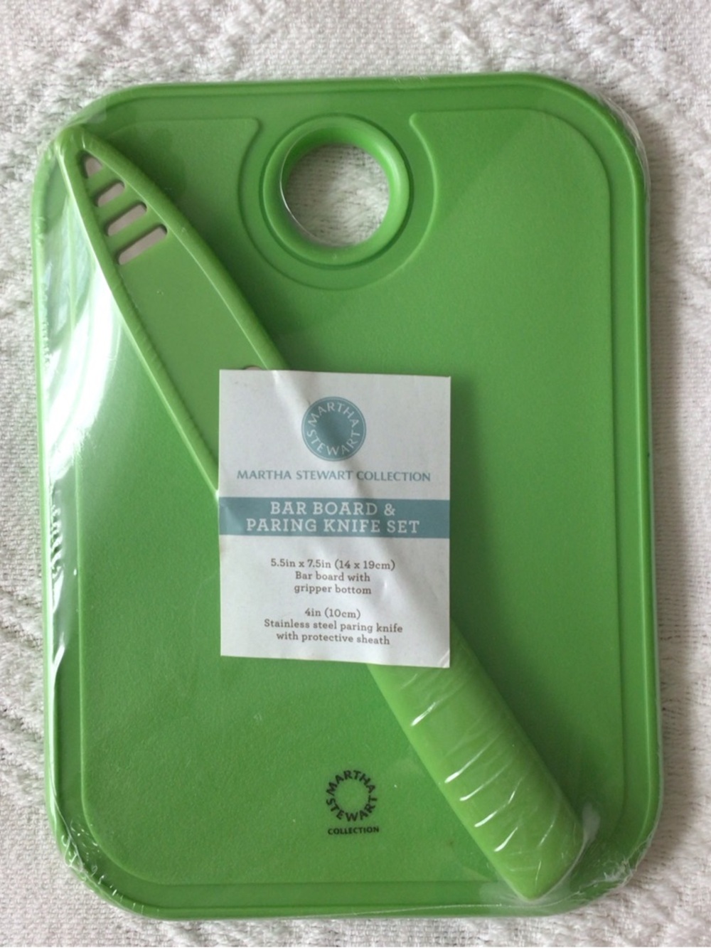 Green Bar Board & Paring Knife Set